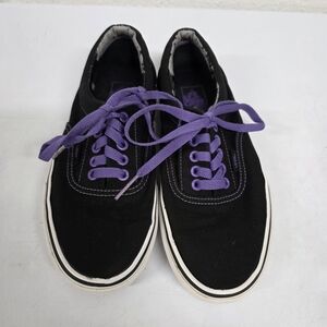 Vans Black and Purple Women's Sneakers
